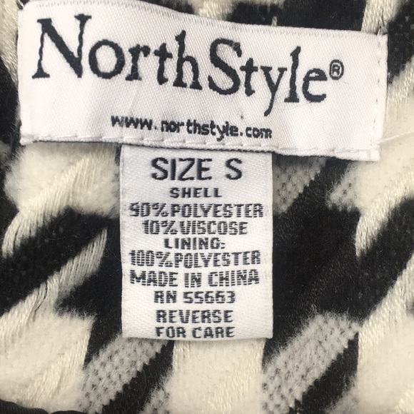 NorthStyle Blk & Wht Houndstooth Jacket Sz S - Picture 5 of 5